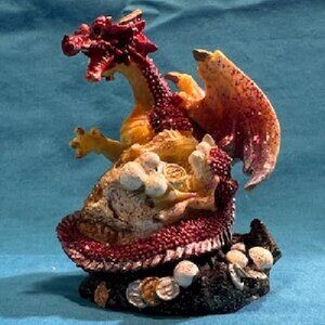 Pink Miniature Dragon Figurine 3 1/2" tall Pink Medieval Fantasy 0154-PDK95 Pink